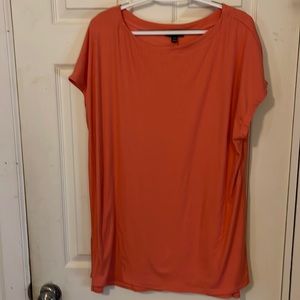 Lane Bryant womens top, 14/16, pastel orange color, short sleeve